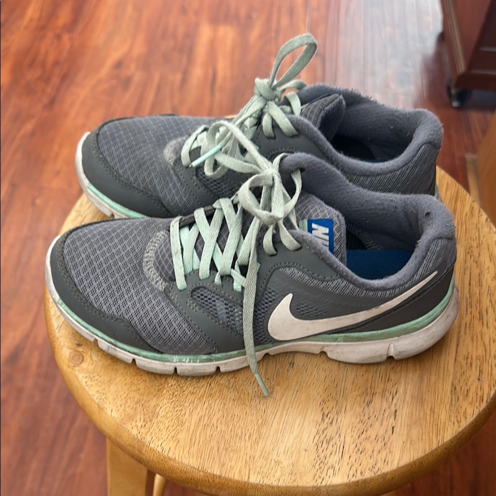 Nike Gray and White Sneakers